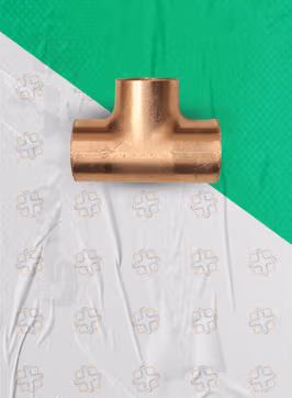 سه راه مسی سایز 1.3/8 برای اتصال سه لوله مسی در سیستم‌های گاز پزشکی و بیمارستانی، با کیفیت عالی